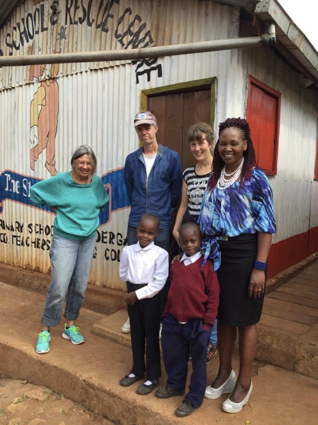 Twins with sponsors, Headteacher and Watu ViceChair